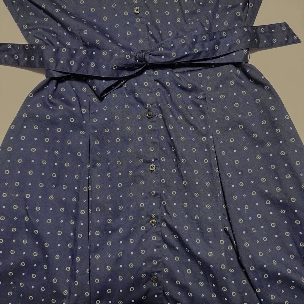 Brooks Brothers Navy Blue Patterned Dress - Picture 7 of 12